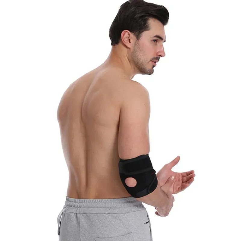 1Pcs Adjustable Elbow Support for Men Spring Elbow Brace Arthritis Golfers Strap Elbow Protection Basketball Gym Accessories