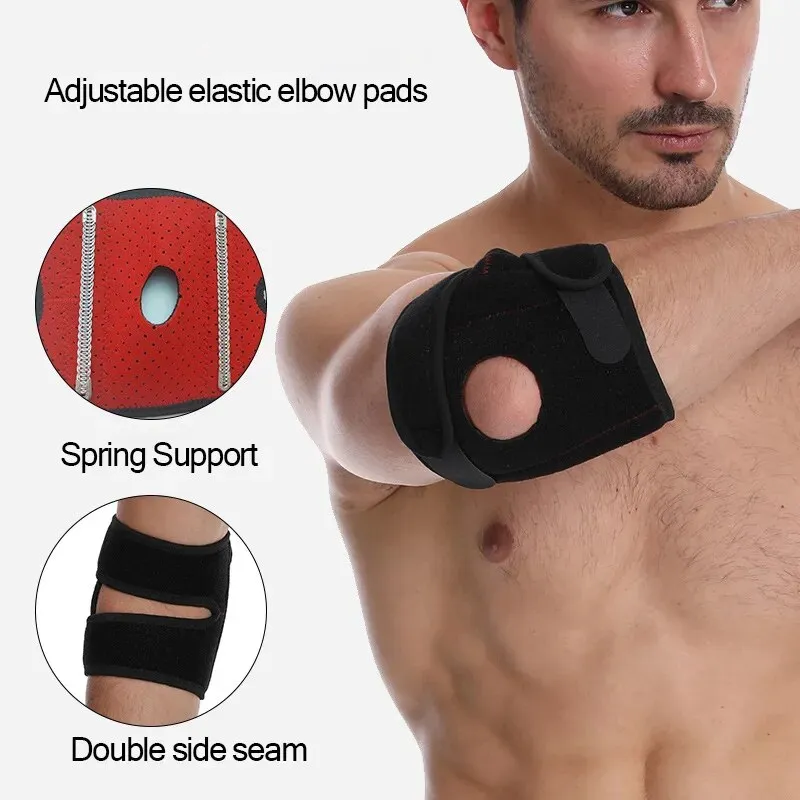 1Pcs Adjustable Elbow Support for Men Spring Elbow Brace Arthritis Golfers Strap Elbow Protection Basketball Gym Accessories