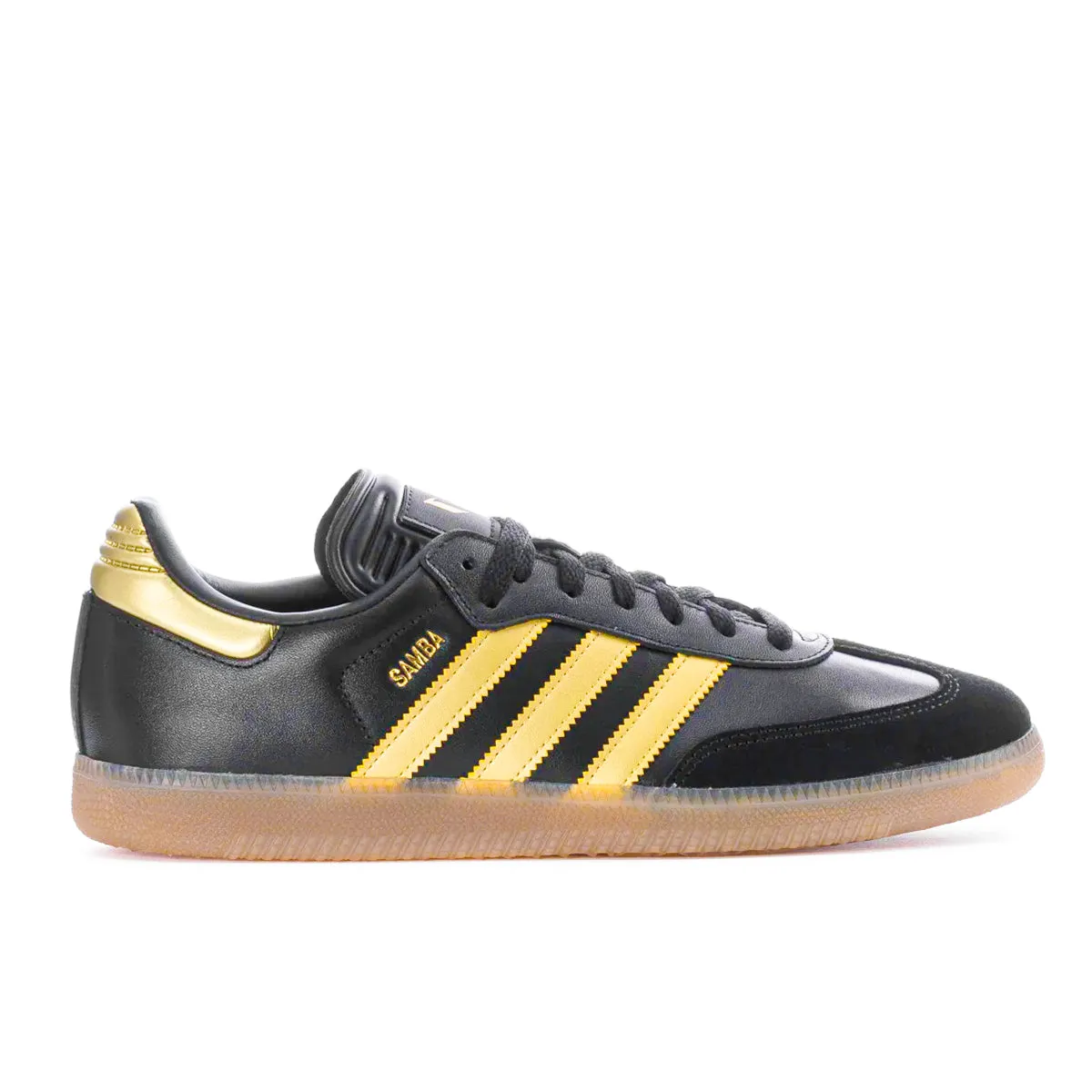 adidas Samba Messi Indoor Soccer Shoes (Black/Gold/Gum)