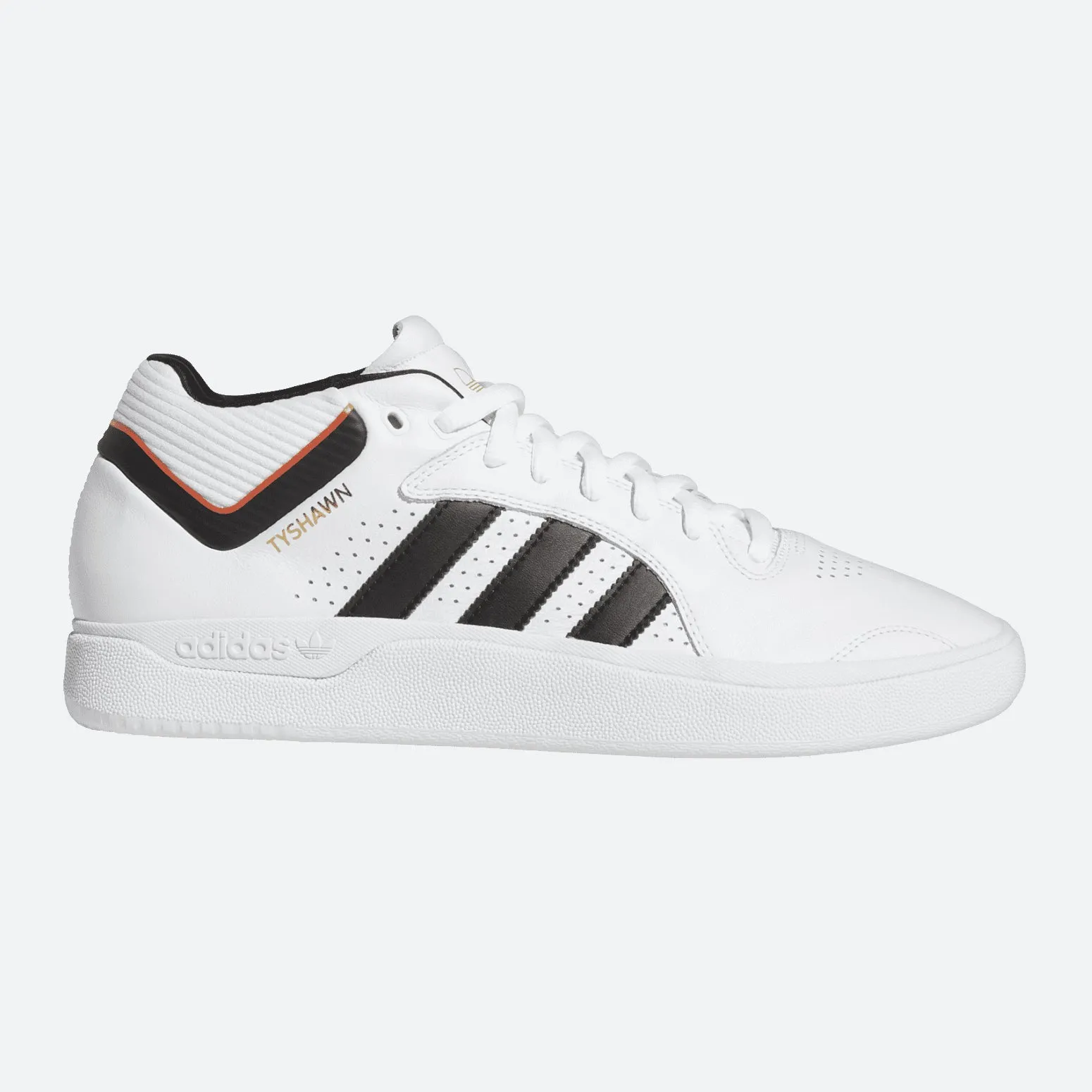 Adidas Tyshawn Skate Shoe - White/Core Black/Solar Red