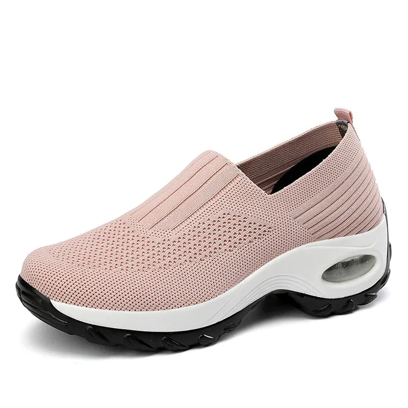 Air Cushion Slip-On Women Walking Shoes