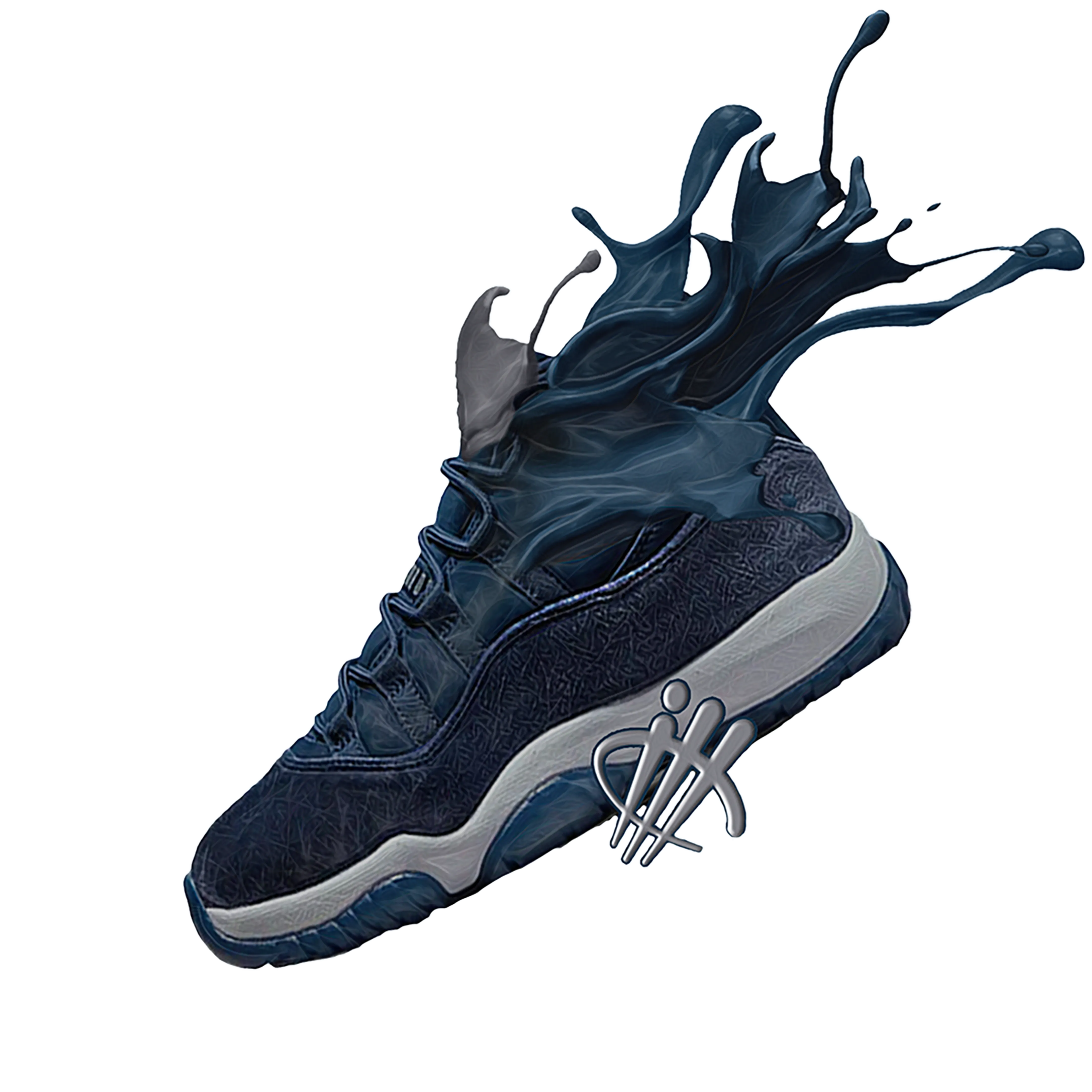 Air Jordan 11 WMNS “Midnight Navy” Black T-Shirt (SPLASH SHOE)