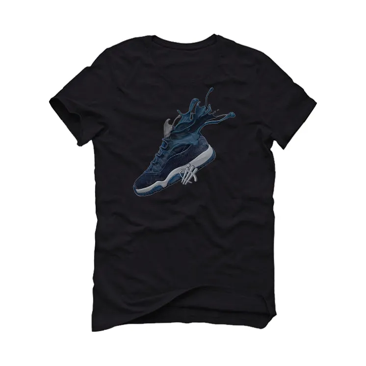 Air Jordan 11 WMNS “Midnight Navy” Black T-Shirt (SPLASH SHOE)