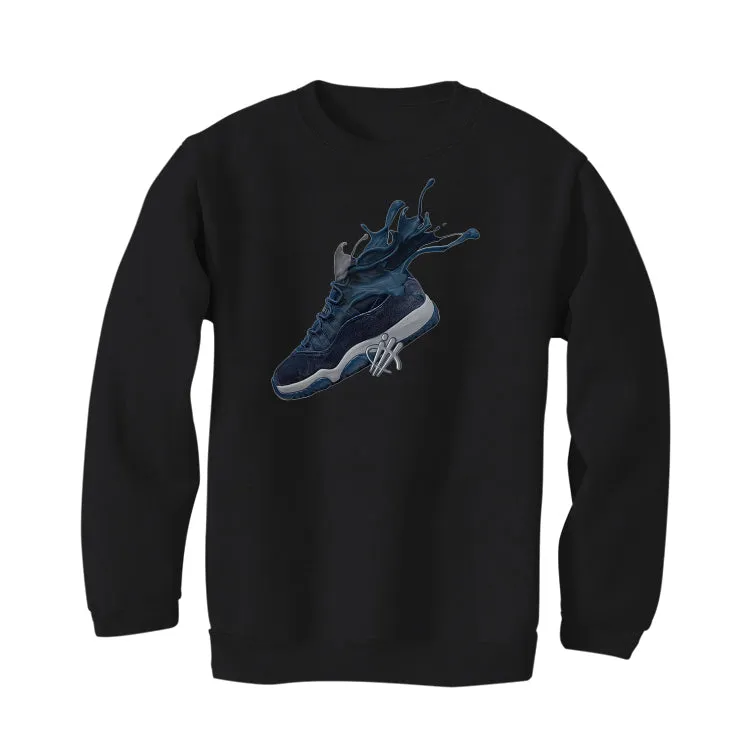 Air Jordan 11 WMNS “Midnight Navy” Black T-Shirt (SPLASH SHOE)