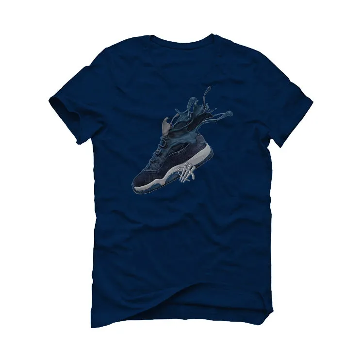 Air Jordan 11 WMNS “Midnight Navy” Navy Blue T-Shirt (SPLASH SHOE)