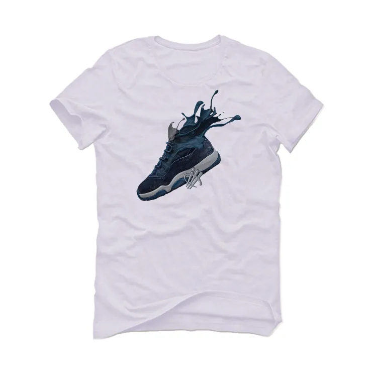 Air Jordan 11 WMNS “Midnight Navy” White T-Shirt (SPLASH SHOE)