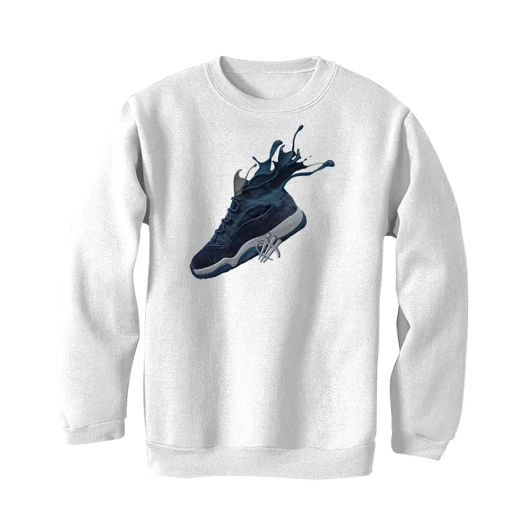 Air Jordan 11 WMNS “Midnight Navy” White T-Shirt (SPLASH SHOE)