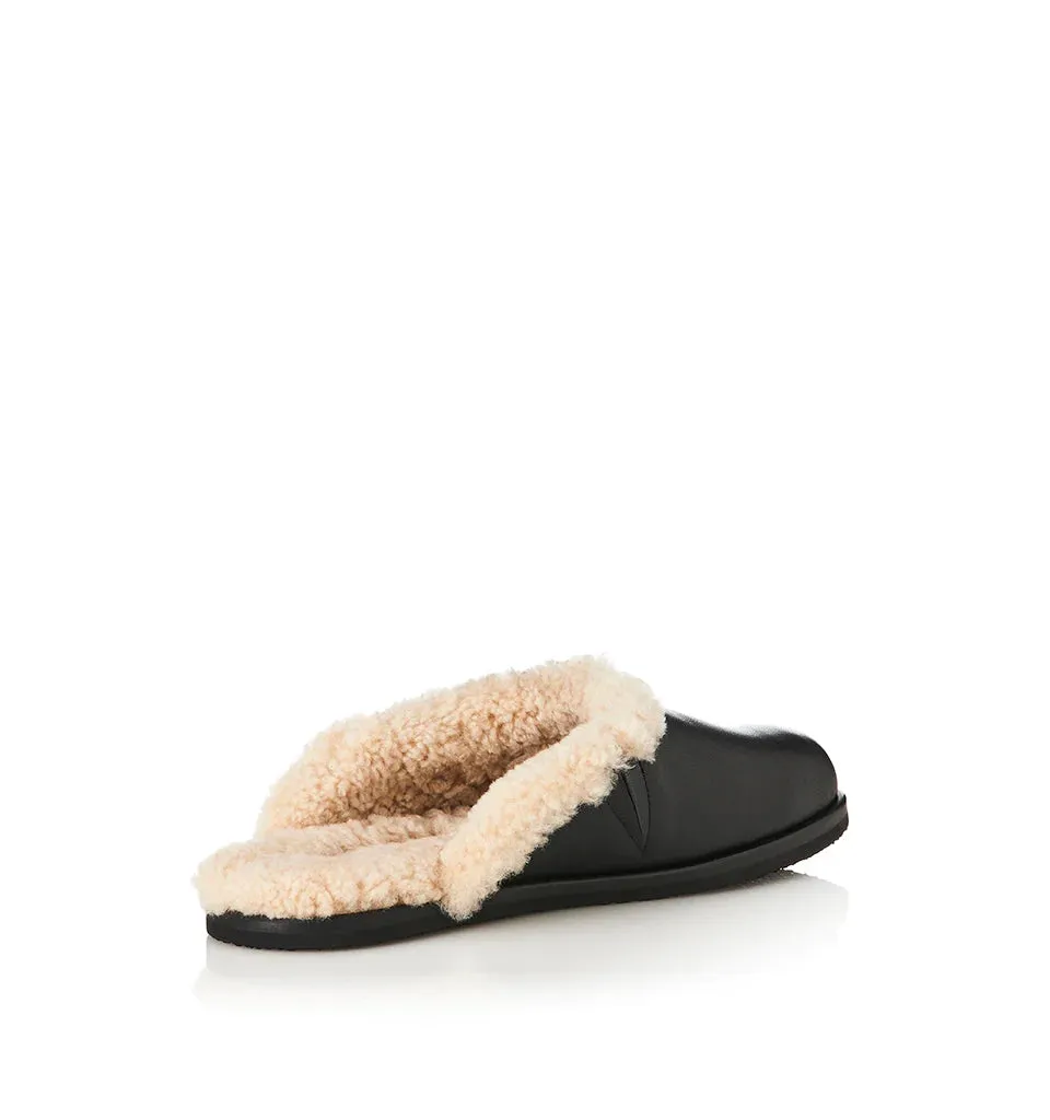 ALIAS MAE Womens Ferris Mules - Black Shearling