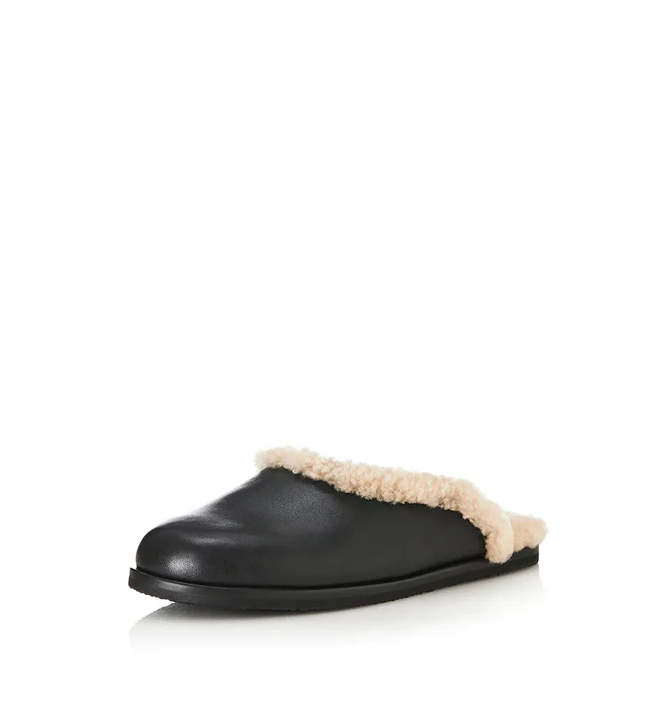 ALIAS MAE Womens Ferris Mules - Black Shearling