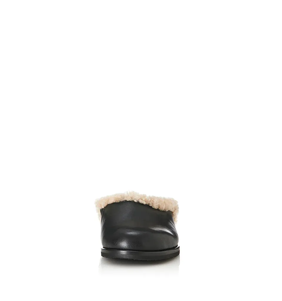 ALIAS MAE Womens Ferris Mules - Black Shearling