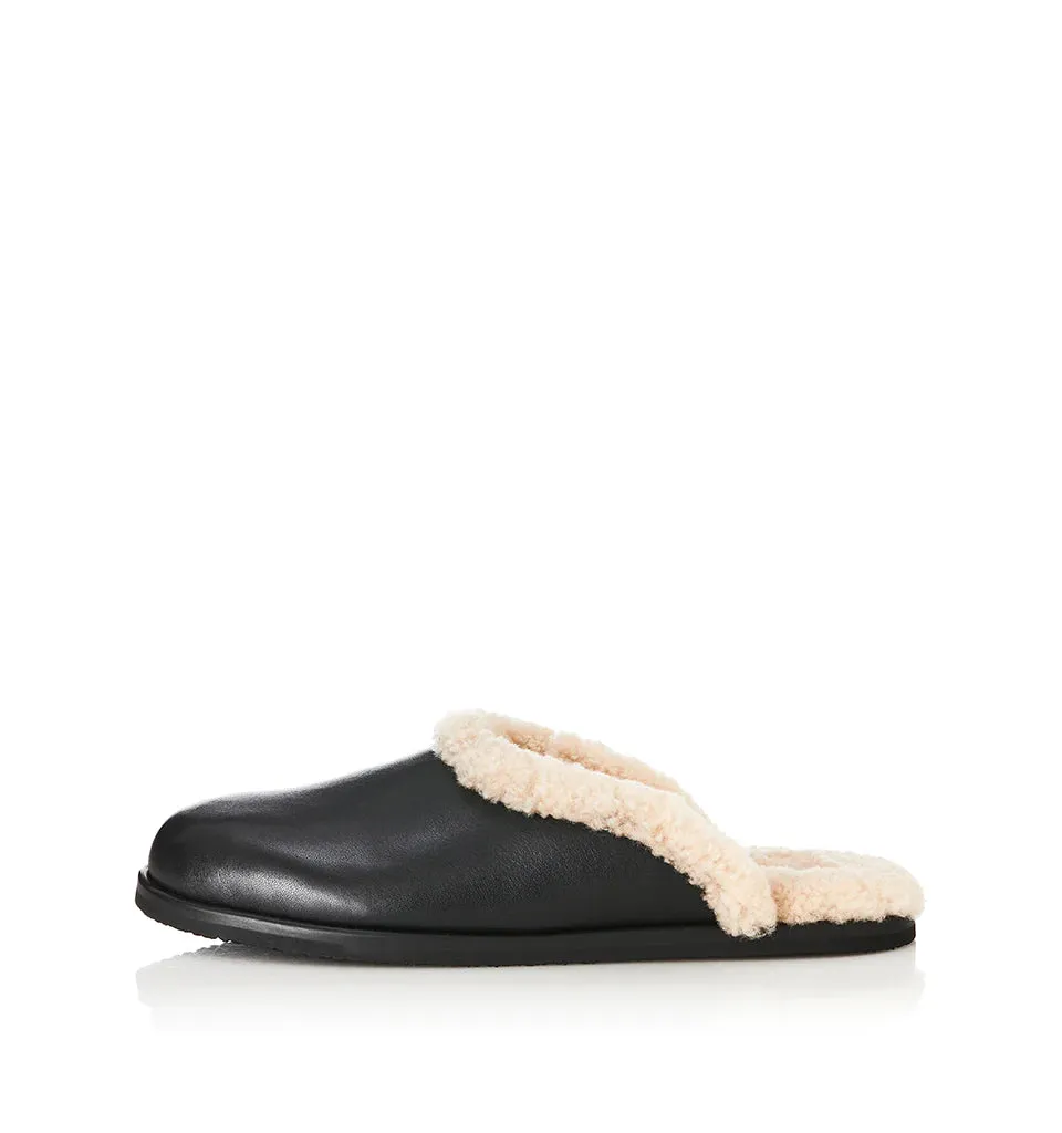 ALIAS MAE Womens Ferris Mules - Black Shearling