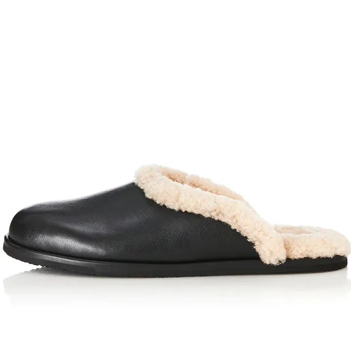 ALIAS MAE Womens Ferris Mules - Black Shearling