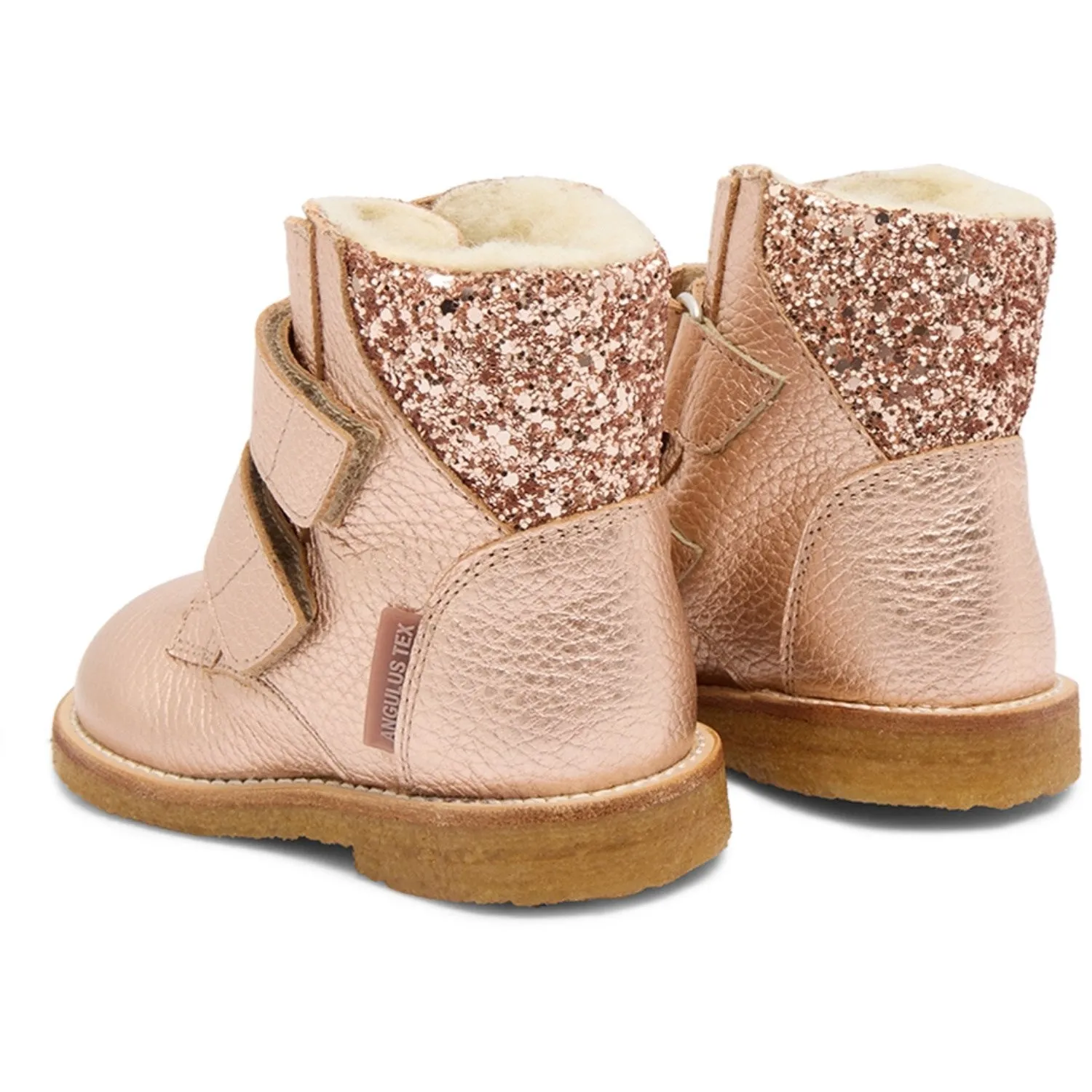 Angulus Copper/Maple Glitter Tex-Boot Med Glitter Og Velcro Closure