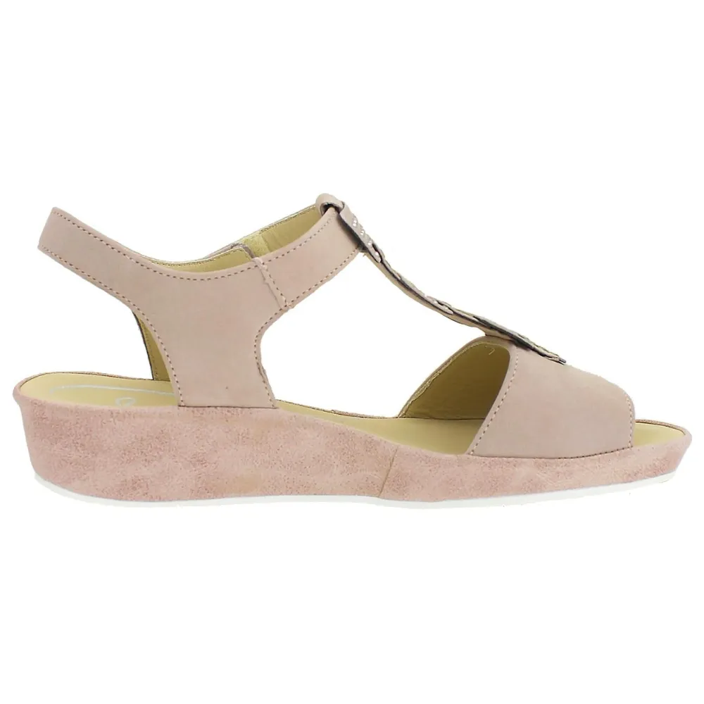 Ara Chrissy Puder Nubuck Wedge Sandal (Women's)