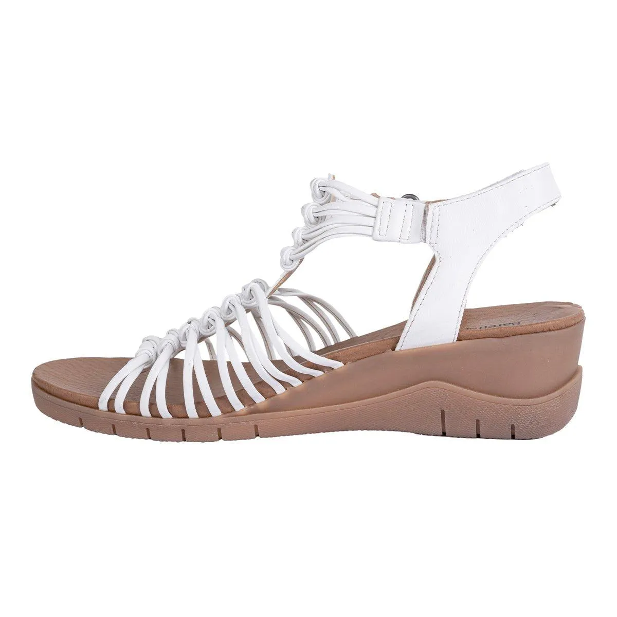 Bare Traps Baretraps Carrie Wedge Sandals Leather White Colour For Women