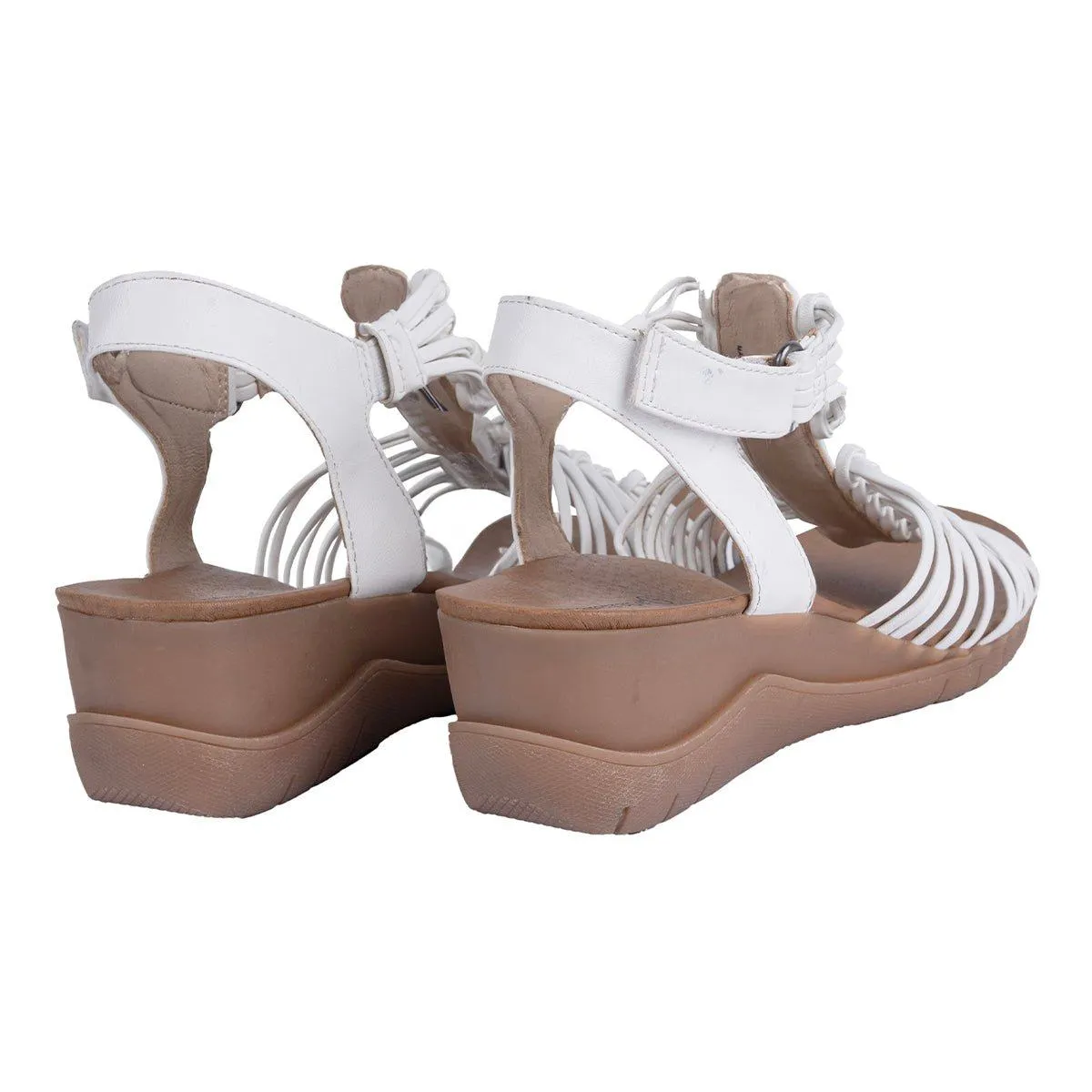 Bare Traps Baretraps Carrie Wedge Sandals Leather White Colour For Women