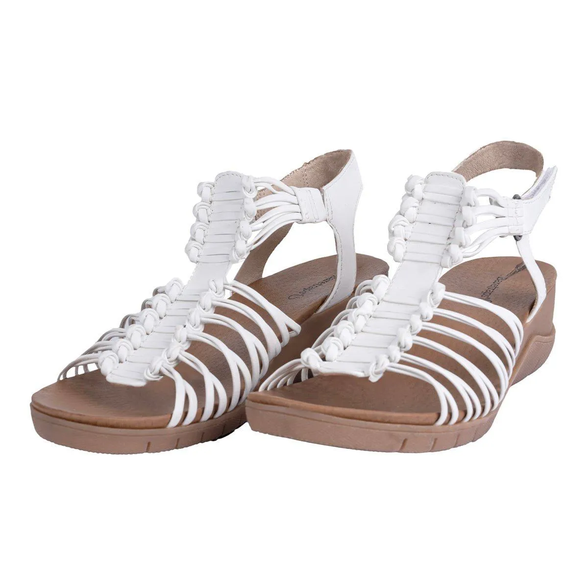 Bare Traps Baretraps Carrie Wedge Sandals Leather White Colour For Women