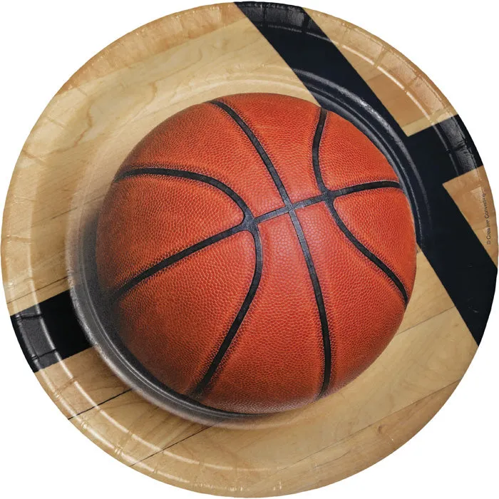 Basketball Paper Plates (8/Pkg)