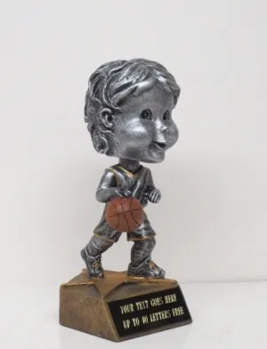 Basketball Trophy Fantasy Basketball Rookie Jr League Kids Basketball Trophy Award Doe Eyed Bobble Head Boys 6" Trophy  FREE ENGRAVING