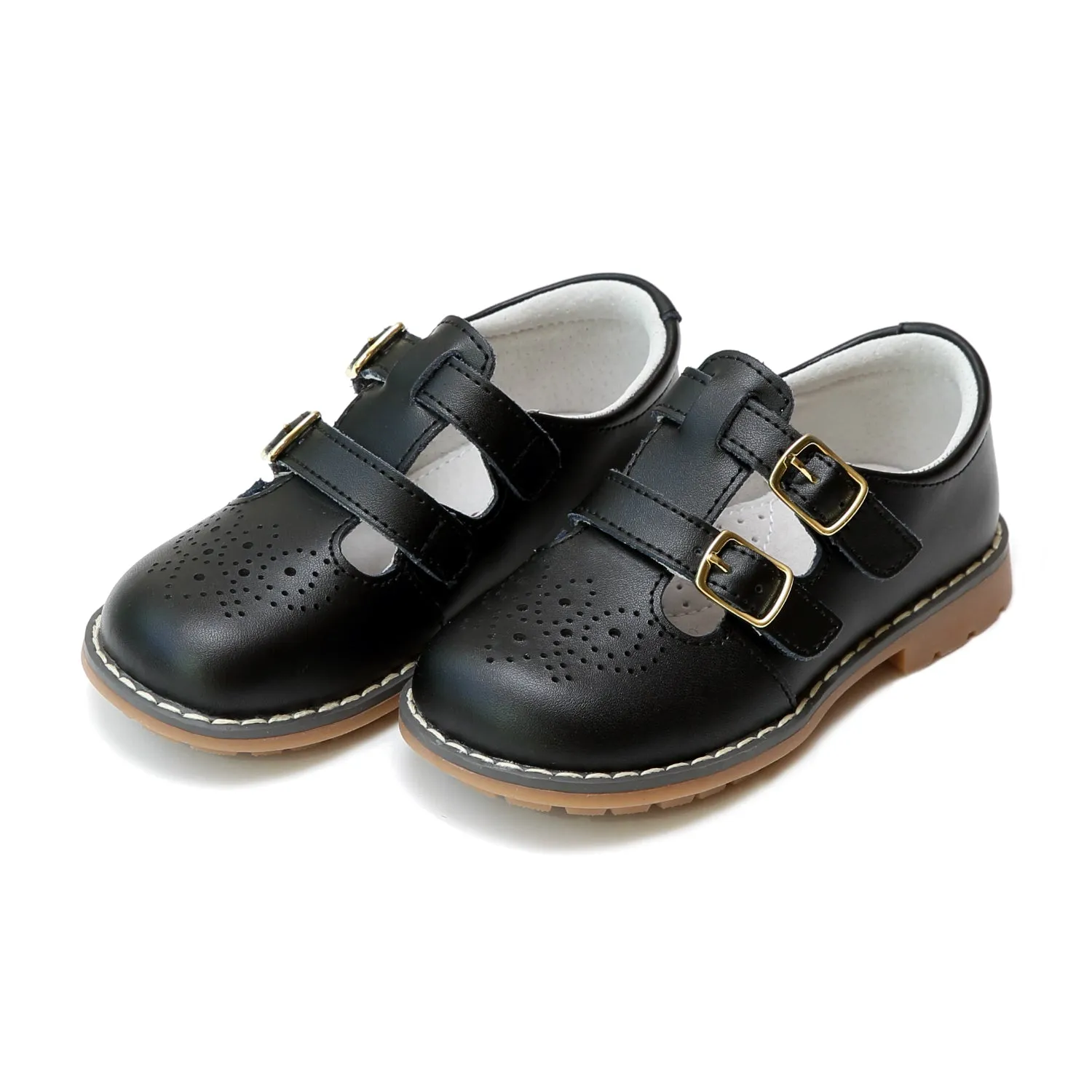 Beatrix English Double T-Strap Leather Mary Jane