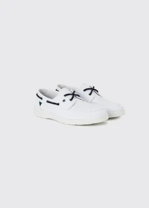 Biarritz Canvas Deck Shoe - White