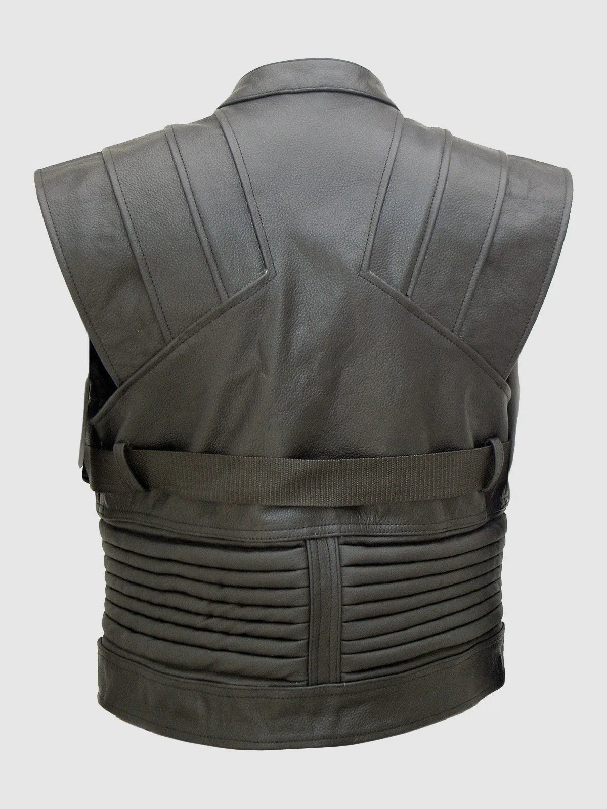 Black & Brown Motorcycle Vest