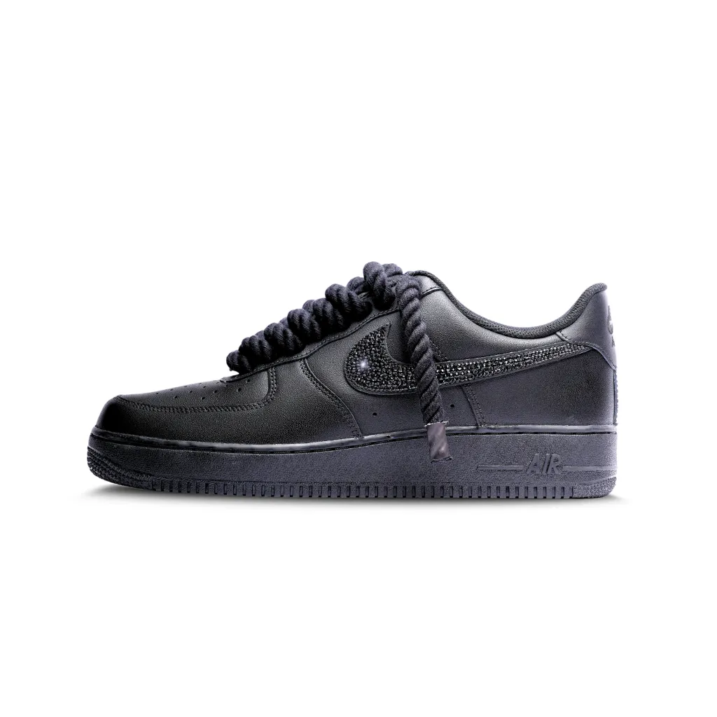 BLACK CRYSTAL SWOOSH AF1 V2RL