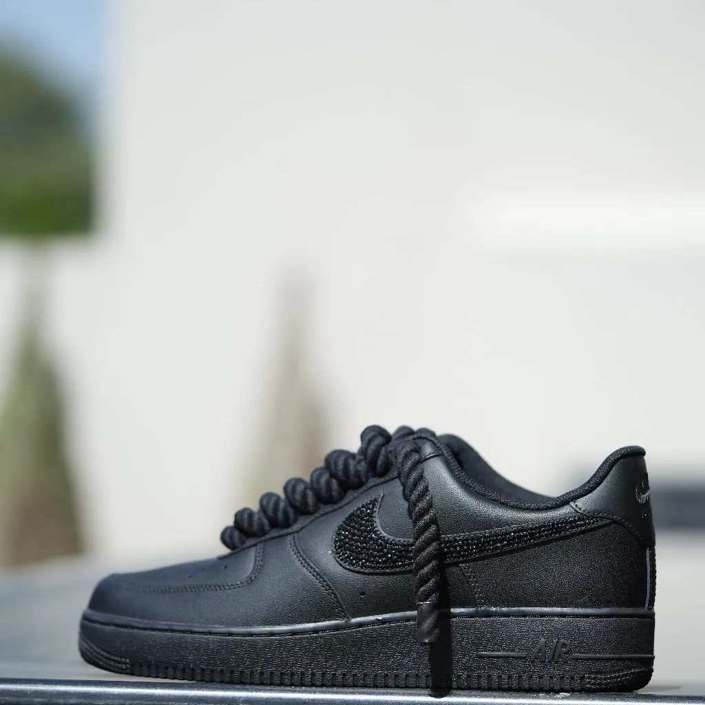 BLACK CRYSTAL SWOOSH AF1 V2RL