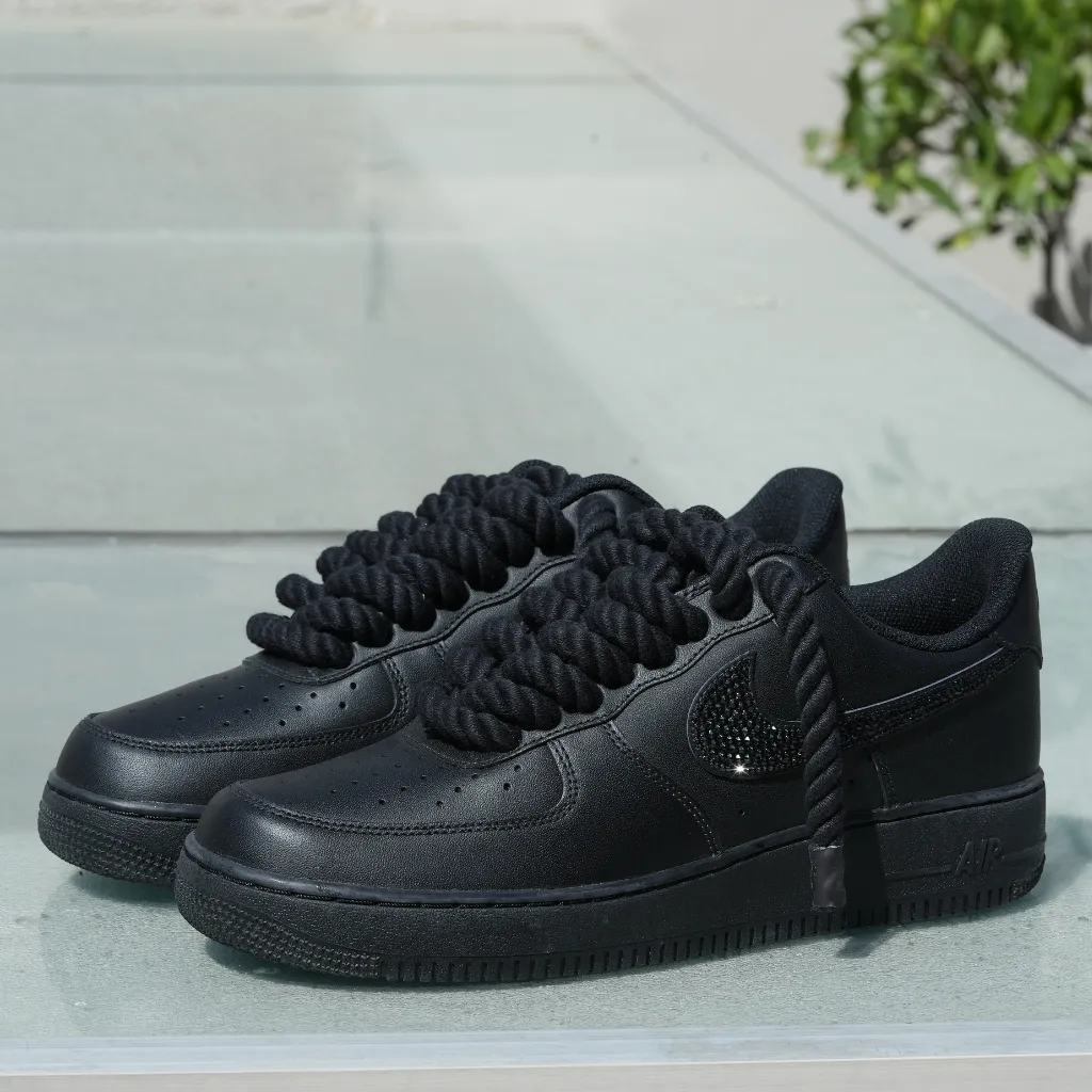 BLACK CRYSTAL SWOOSH AF1 V2RL