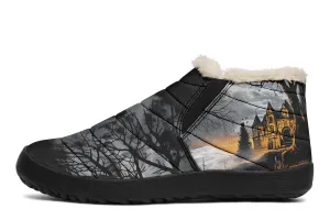 Blood Moon Manor Winter Sneakers - Warm & Easy Slip-On Shoes Lined with Vegan Wool with Anti-Slip Soles