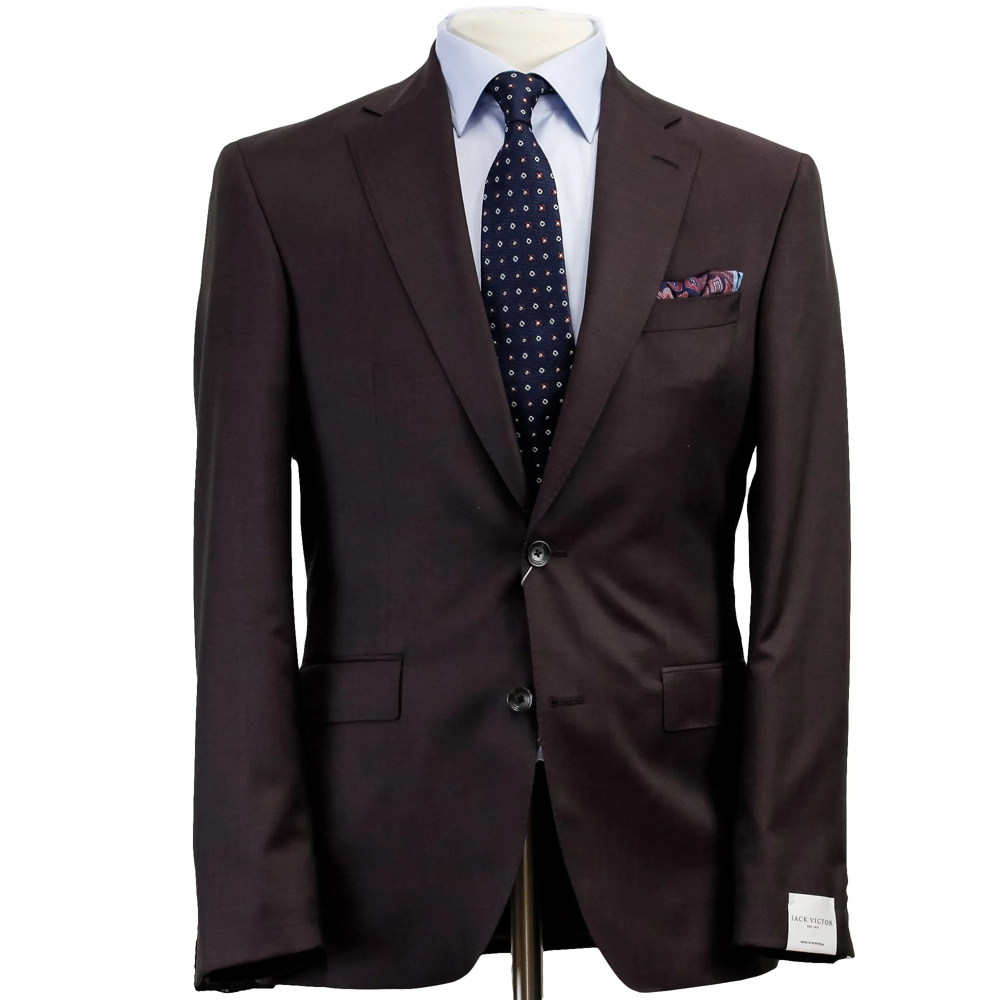 Bordeaux Urban Sartorial Slim Fit Wool Suit - Jack Victor