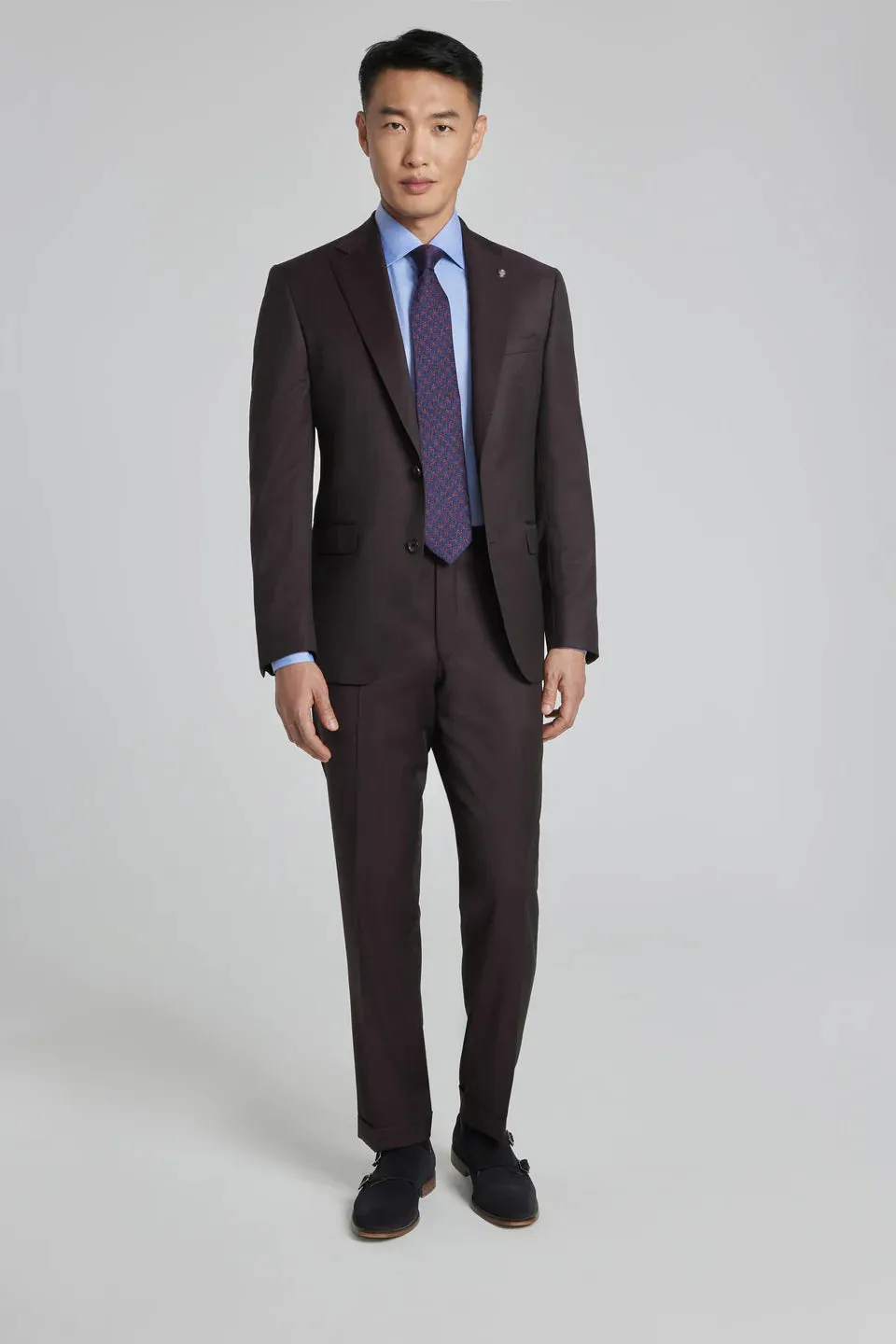 Bordeaux Urban Sartorial Slim Fit Wool Suit - Jack Victor