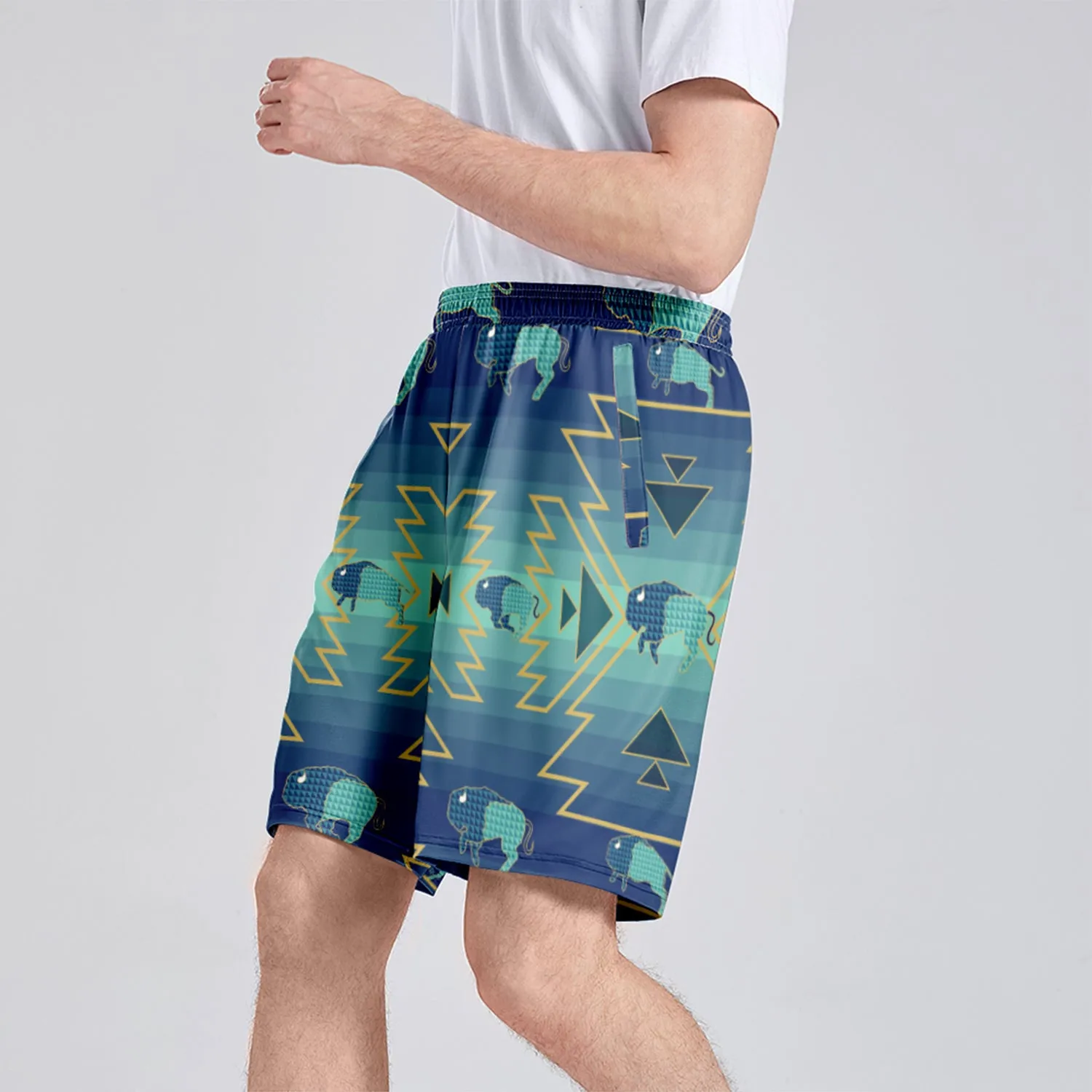 Buffalo Run Athletic Shorts with Pockets