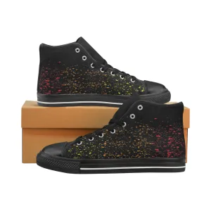 Buy Men's Paint Splatter Print Canvas High Top Shoes at TFS