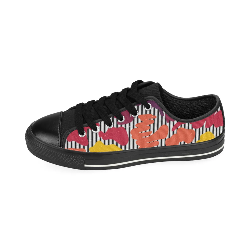 Buy Men's Paint Splatter Print Canvas Low Top Shoes at TFS