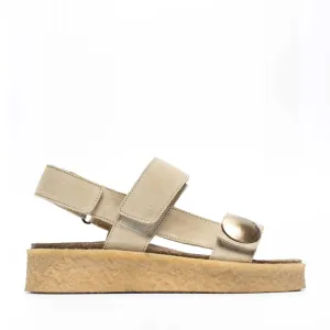 Casdagmar Beige Suede Velcro Sandals