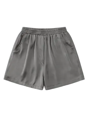 Casual Solid Color Elasticated Shorts