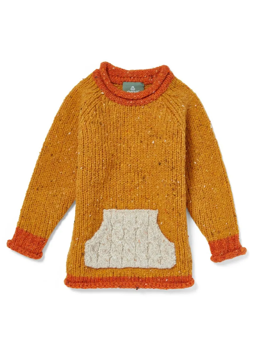 Childrens Roll Neck Sweater | Kangaroo Pocket