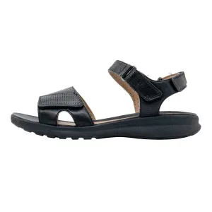 Clarks Unstructured By Adorn Flat Sandals Leather Black Colour For Women