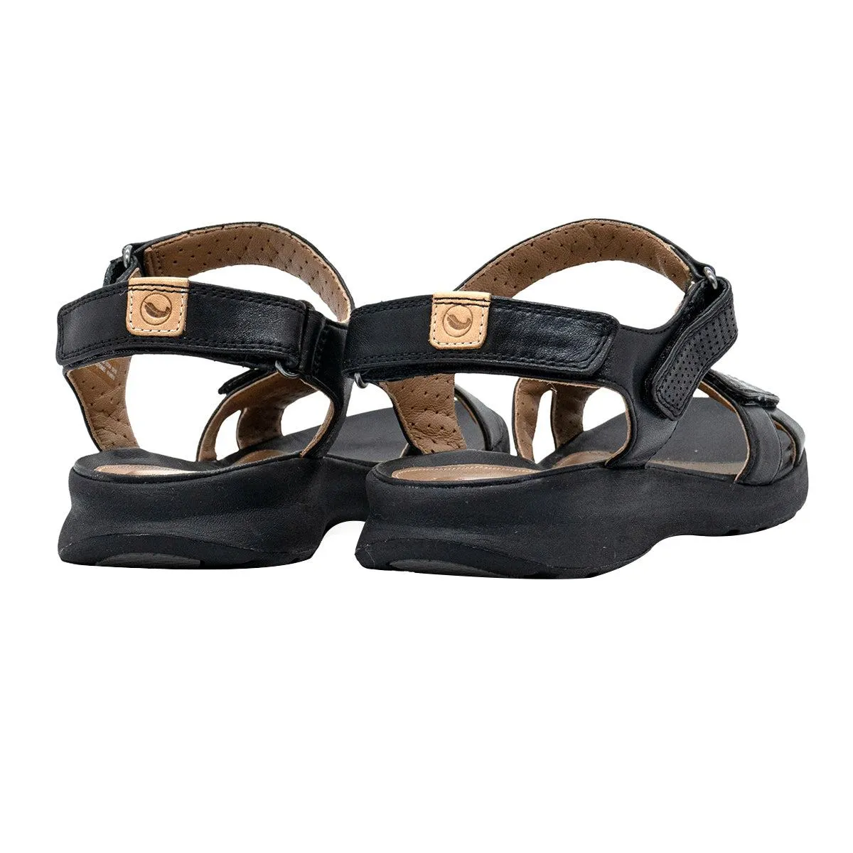 Clarks Unstructured By Adorn Flat Sandals Leather Black Colour For Women