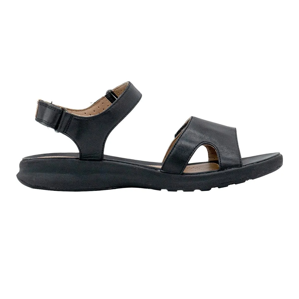 Clarks Unstructured By Adorn Flat Sandals Leather Black Colour For Women