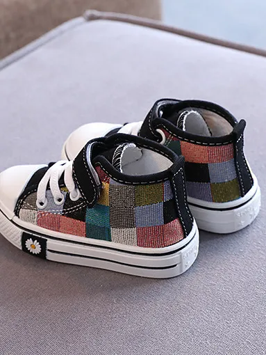 Color Blocks Canvas Sneakers by Liv and Mia