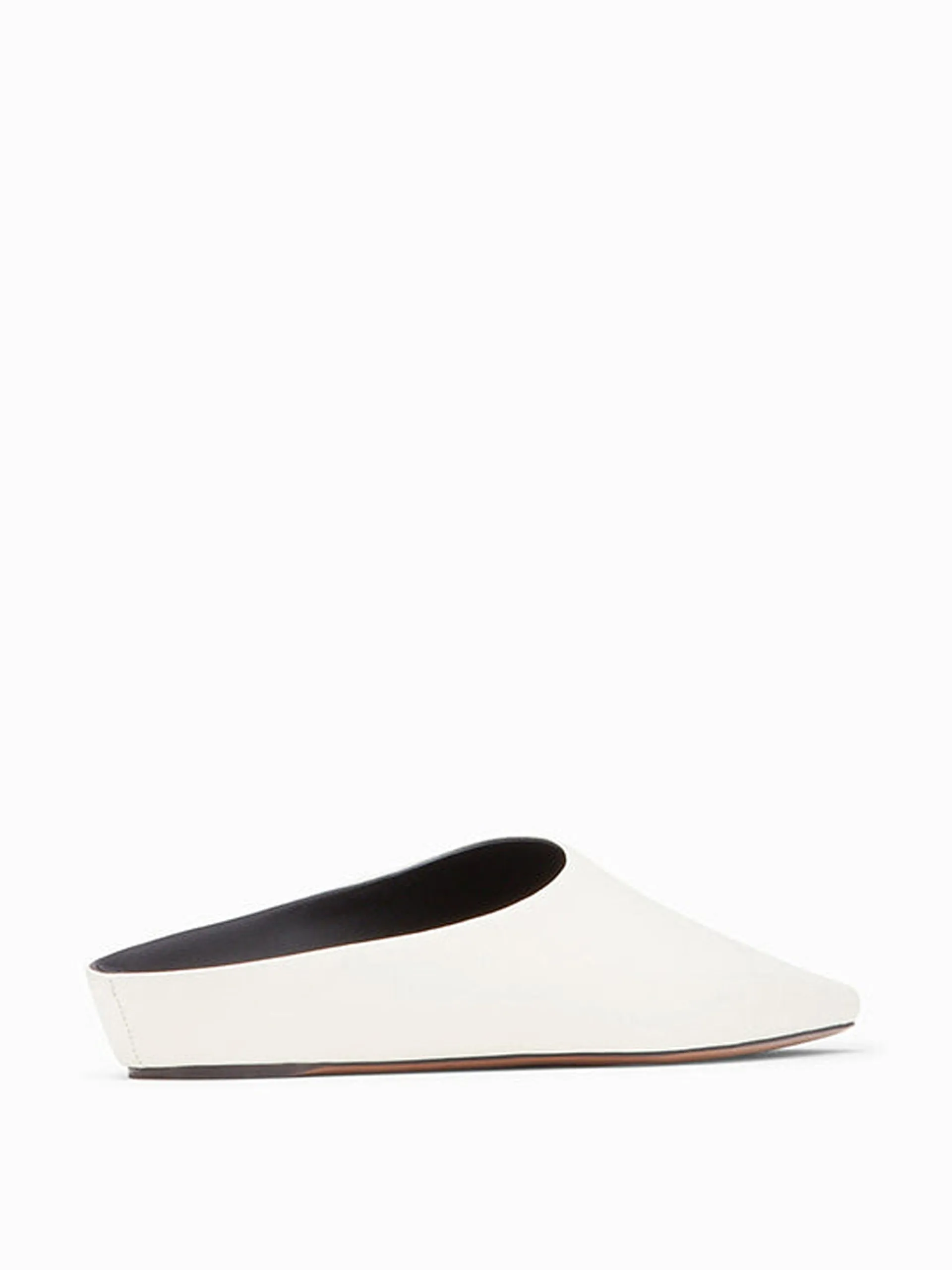 Cream leather Alba mules