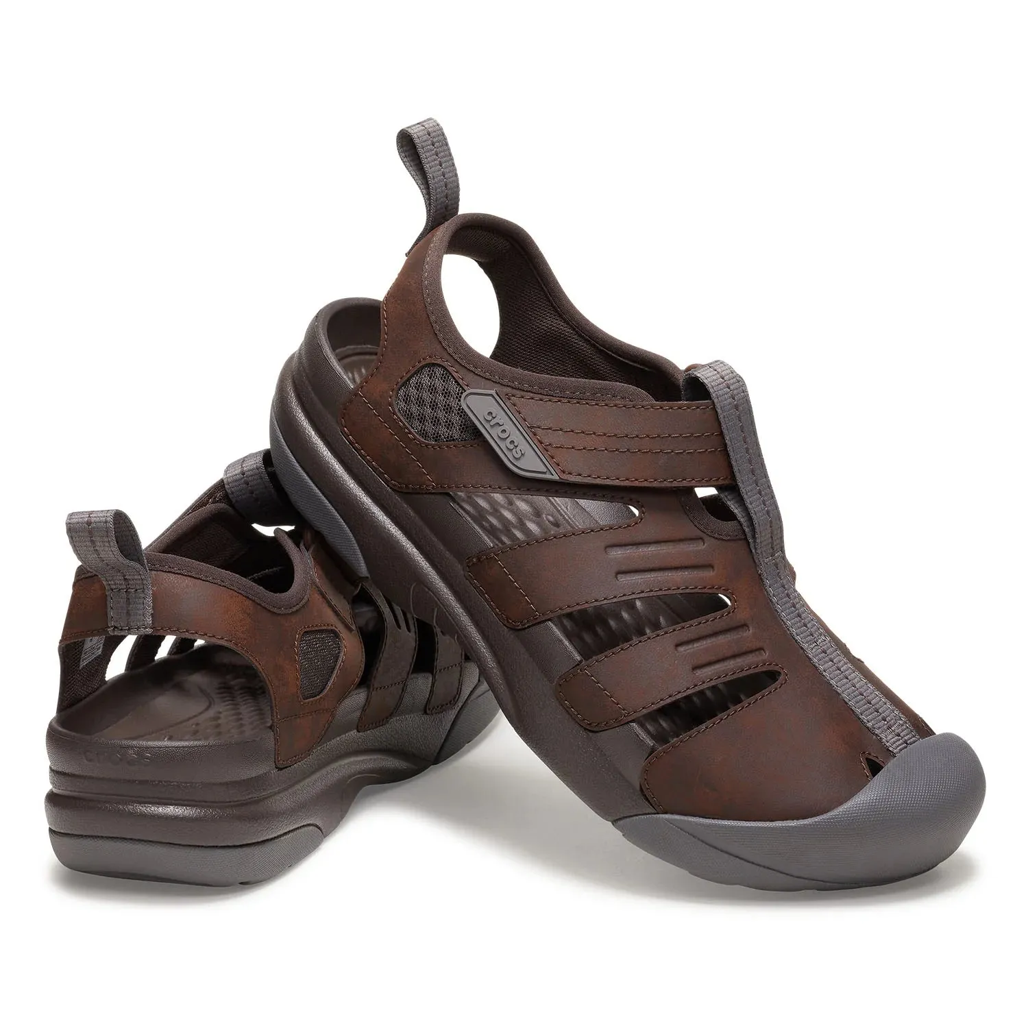 Crocs Unisex Yukon Fisherman Sandal Espresso