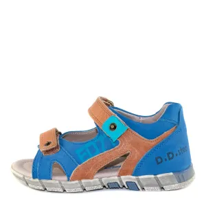 D.D. Step Little Kid Boy Sandals AFO Friendly - Supportive Leather Shoes From Europe