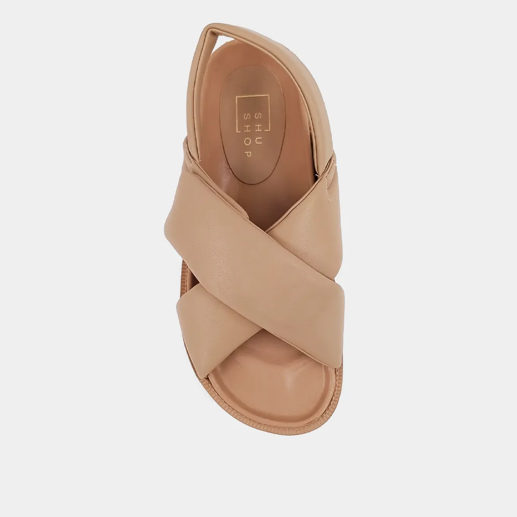 Delta Strap Sandal- Nude