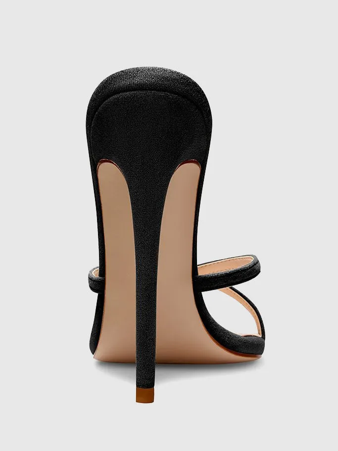 Donatella Mule - Suede Black