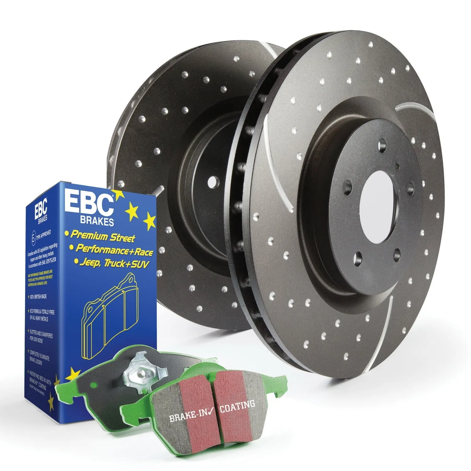 EBC Brakes S10KF1036 S10 Kits Greenstuff 2000 and GD Rotors