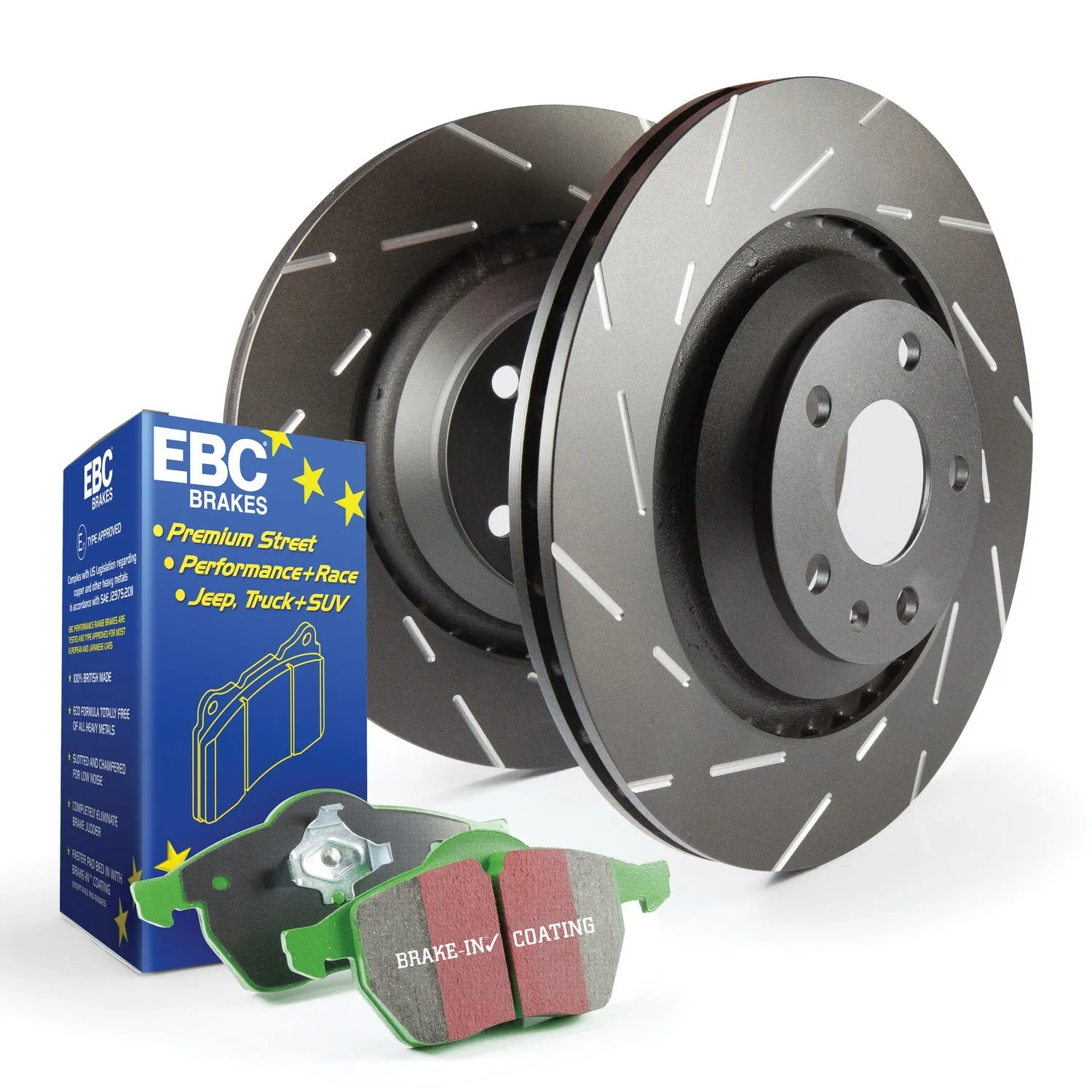 EBC Brakes S2KF1407 S2 Kits Greenstuff 2000 and USR Rotors