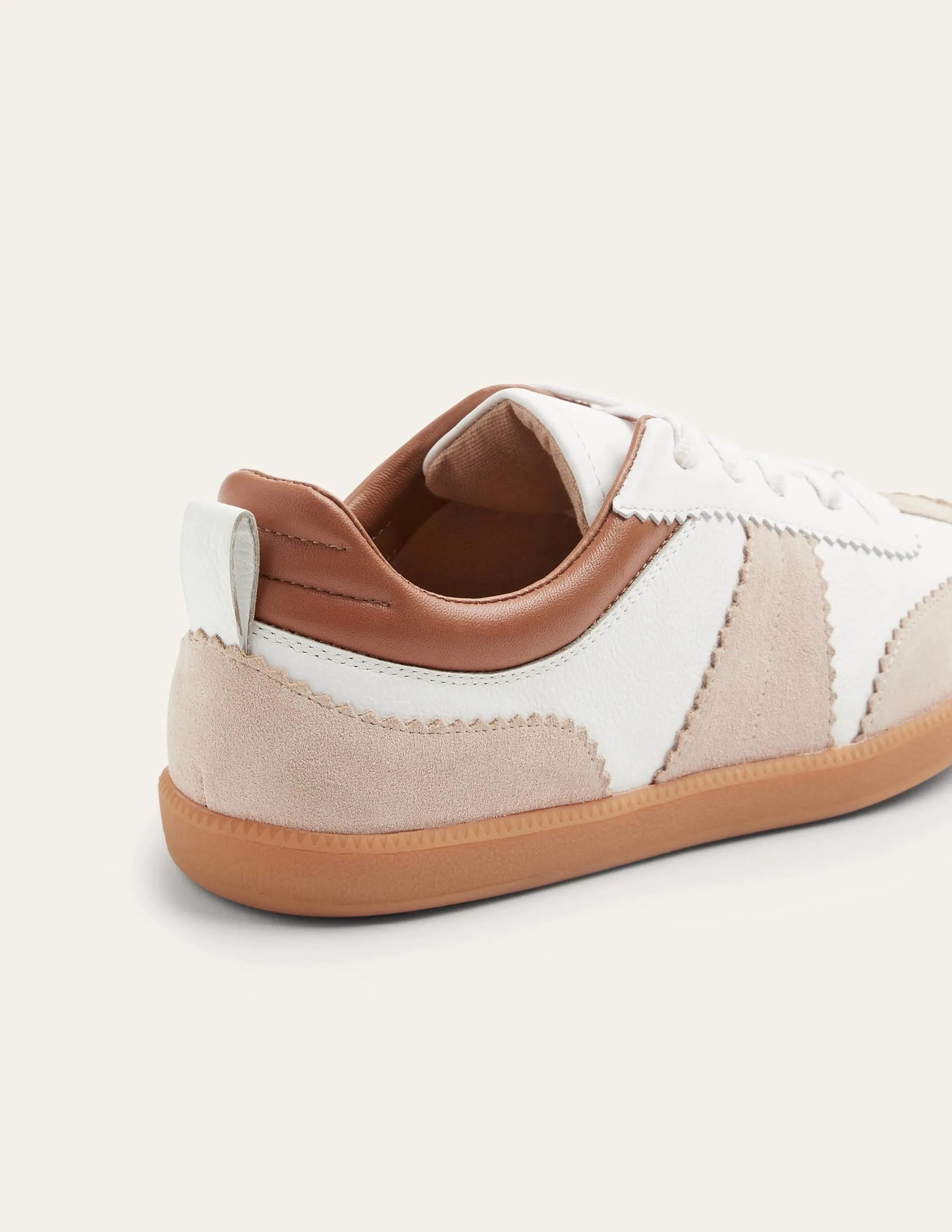 Erin Retro Tennis Trainers-White/Ecru